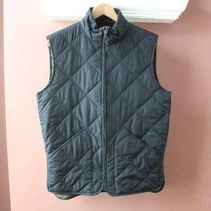 Black J Crew Men Quilted Vest Authentic Outerwear size S